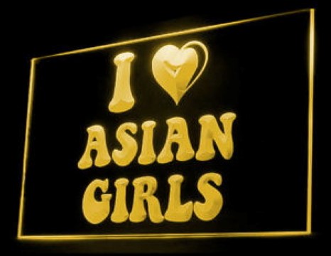 Love Asian Girls LED Neon Sign